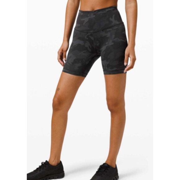 lululemon athletica Pants - Lululemon Athletica Wunder Train High-Rise Short 6" Shorts Camo Gray 1678